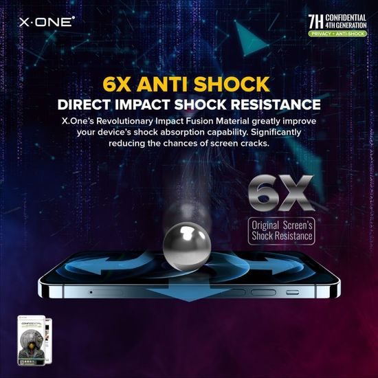 Tvrdené / ochranné sklo Apple iPhone 14 Pro Max - X-ONE Extreme Shock Eliminator 4. gen. Privacy
