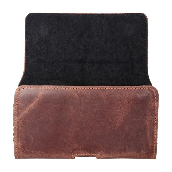 Univerzální kožené pouzdro na telefon na opasek - ROYAL vnitřní rozměr 16,5 × 8,5 × 1,5 cm