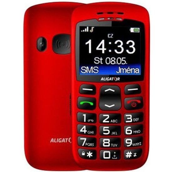 Aligator A670 Senior červený + nabíjací stojan
