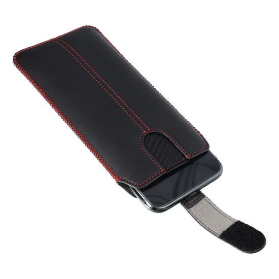 Puzdro / obal pre Apple Iphone 5/5S/5SE/5C čierny - zaťahovací Forcell Pocket Ultra Slim M4