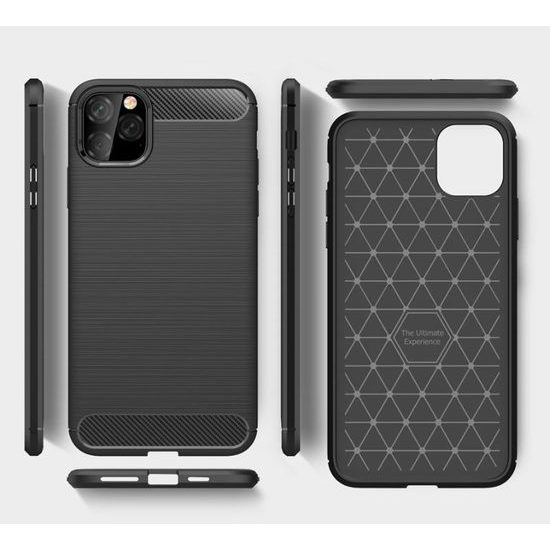 Obal / kryt pre Apple iPhone 11 Pro Max čierne - Forcell CARBON