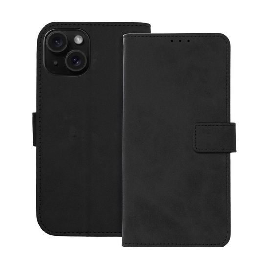 Obal / kryt na Apple iPhone 15 čierne - kniha TENDER Book