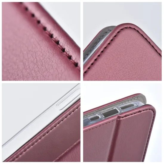 Pouzdro / obal na Xiaomi 15 vínové - knížkové Smart Magneto Book Case