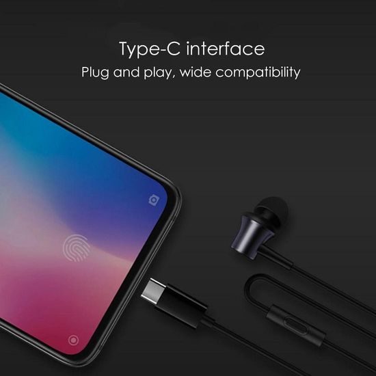 Originalní sluchátka Xiaomi USB-C černé