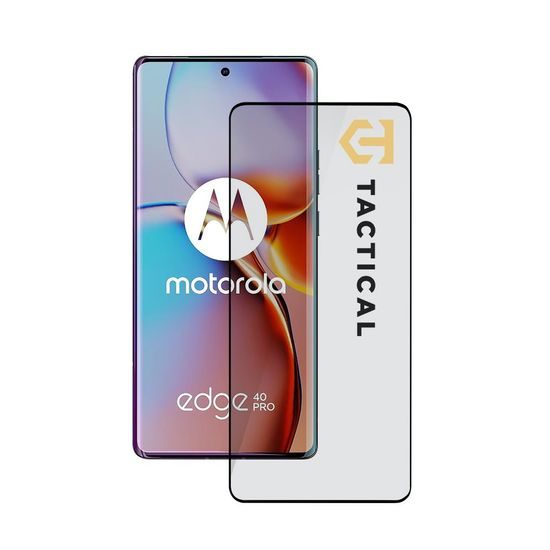 Tvrzené / ochranné sklo Motorola Edge 40 Pro černé - Tactical 5D
