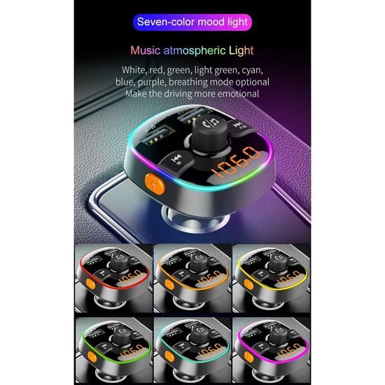 Transmiter FM MP3 bluetooth 5.0 + čtečka karet TF + 2xUSB QC3.0 BC52L