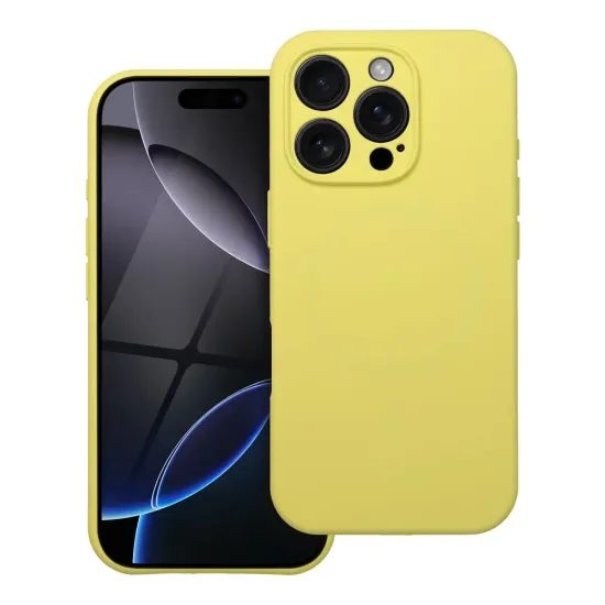 Obal / kryt na Apple iPhone 15 Pro Max žlutý – Silicone