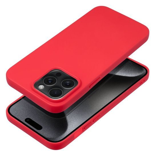 Obal / kryt na Apple iPhone 15 PRO MAX červený - SOFT Case