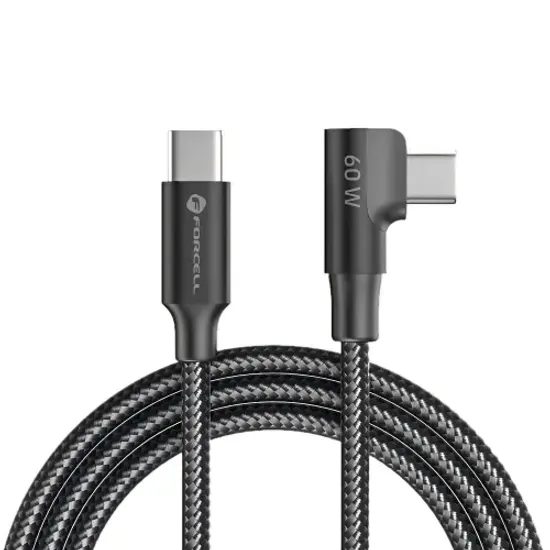 Kabel USB-C/USB-C QC4.0 PD 3A 60W 1,2m černý - Forcell F-Energy