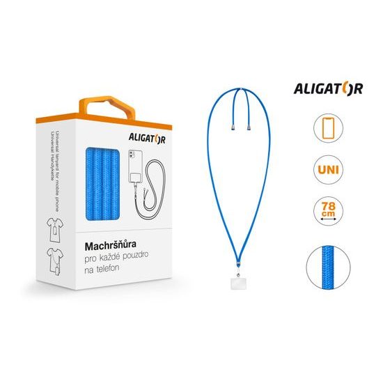 Šnůrka na pověšení telefonu modrá - Aligátor