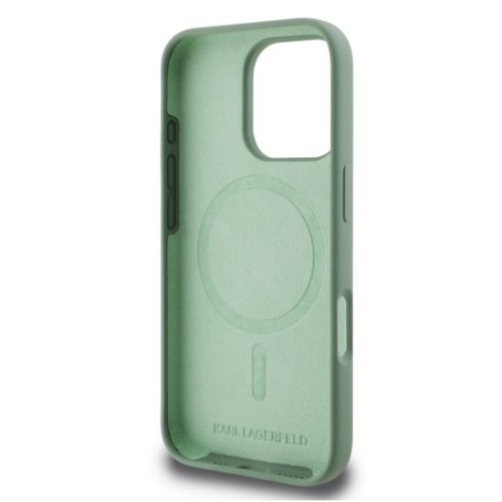 Obal / kryt na Apple iPhone 16 Pro Max - zelený - MagSafe Karl Lagerfeld