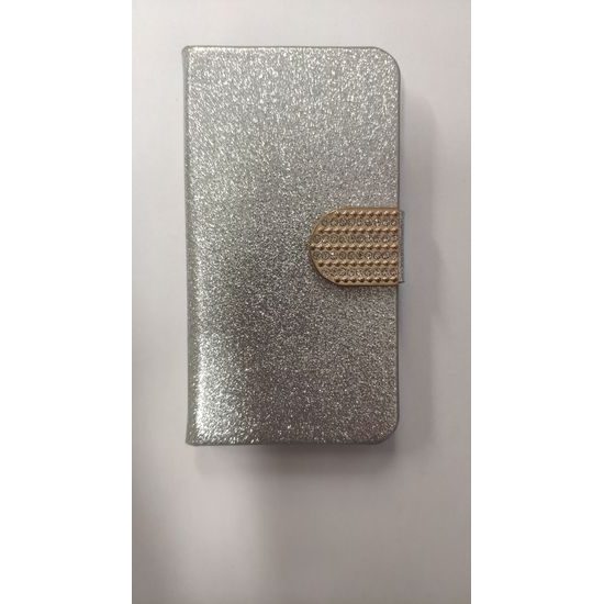 Pouzdro / obal na Samsung Galaxy Core 2 stříbrné třpitky - knížkové