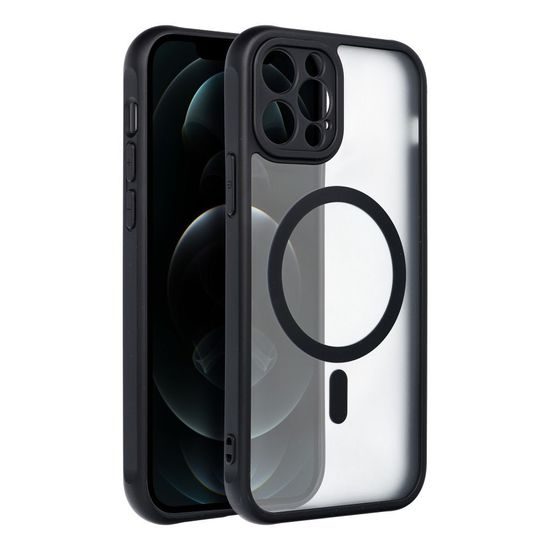 Obal / kryt na Apple iPhone 12 PRO čierne - Full Matte Mag Cover