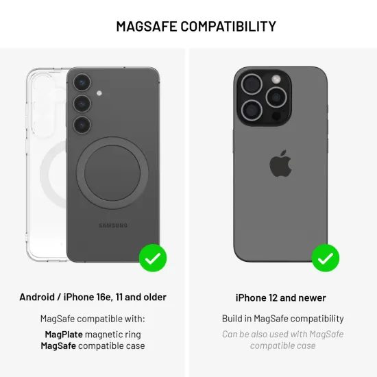 Magnetický kovový držák FIXED MagMount Vent do ventilace s podporou MagSafe, černý