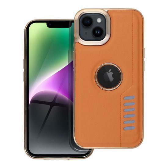 Obal / kryt na Apple iPhone 14 hnědý - MILANO