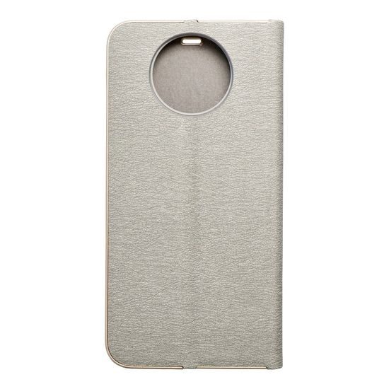 Pouzdro / obal na Xiaomi Redmi Note 9T 5G stříbrné - knížkové Luna Book