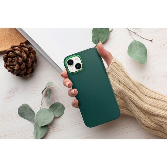 Obal / kryt na Apple iPhone 15 Plus zelený - FRAME
