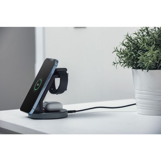 Stojánek s bezdrátovým nabíjením 3v1 15W černy - FORCELL MagSafe