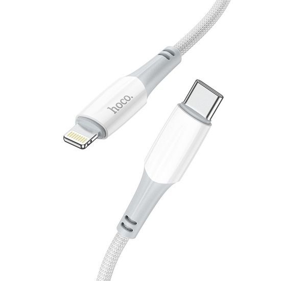 Kabel Typ C na Apple iPhone Lightning 8-pin Power Delivery PD20W Ferry X70 1m bílý - HOCO