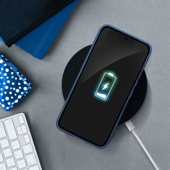 Obal / kryt na Samsung Galaxy A55 5G modrý - SILICONE