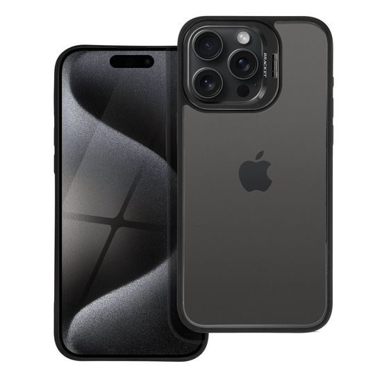 Obal / kryt na Apple iPhone 15 PRO MAX čierne - BRACKET