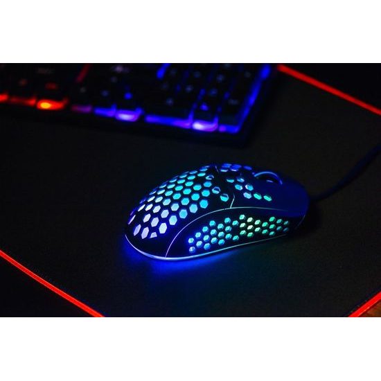 Drátová počítačová myš ART USB A 6400 dpi podsvícená AM-99 - černá