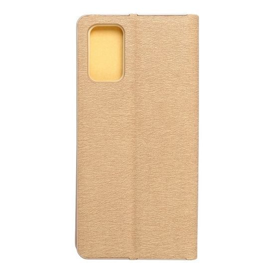 Puzdro / obal pre Samsung Galaxy S20 Plus zlatý - kniha Luna Book