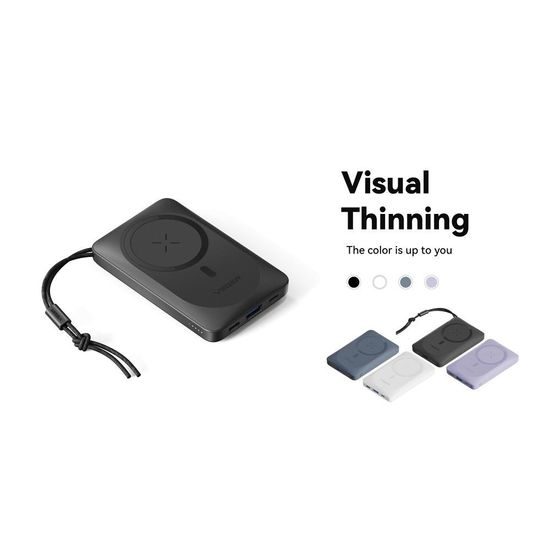 Powerbanka s možností bezdrátového nabíjení MagSafe 10000 mAh PD QC3.0 2A 20W bílá - VEGER