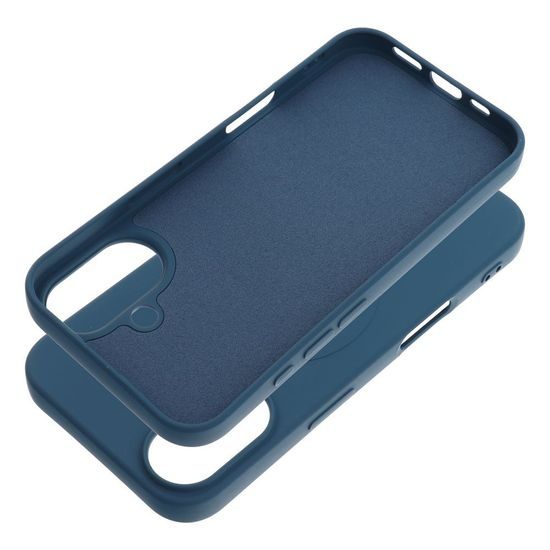 Obal / kryt na Apple iPhone 16 modré - SILICONE MAG COVER