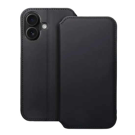 Pouzdro / obal na Apple iPhone 16 Plus černé - knížkové DUAL POCKET
