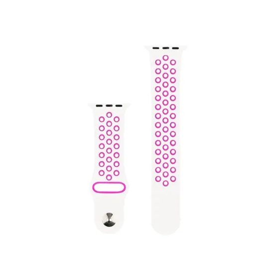 Silikonový řemínek pro Apple Watch 42/44/45/49mm bílo-fialový - Rhinotech