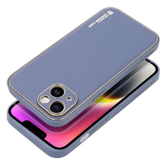 Obal / kryt na Apple iPhone 14 modrý - Forcell LEATHER