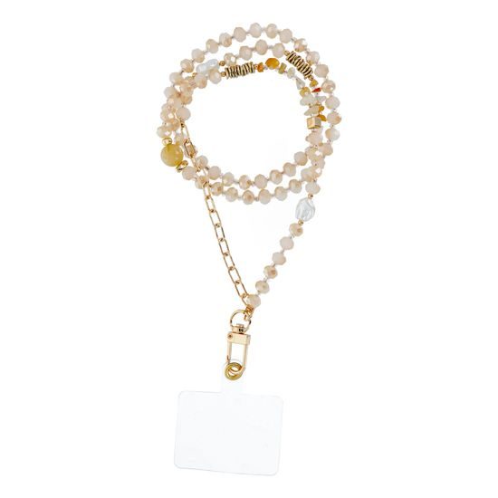 Přívěšek k telefonu na krk 82 cm oranžový - STONE