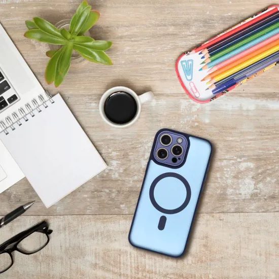 Obal / kryt na Apple iPhone 13 PRO modrý s MagSafe - Variete Mag Cover