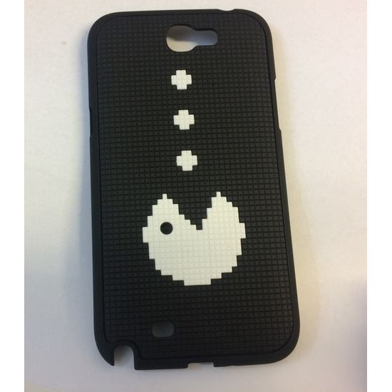 Obal / kryt na Samsung Galaxy Note 2 černé s pacmanem