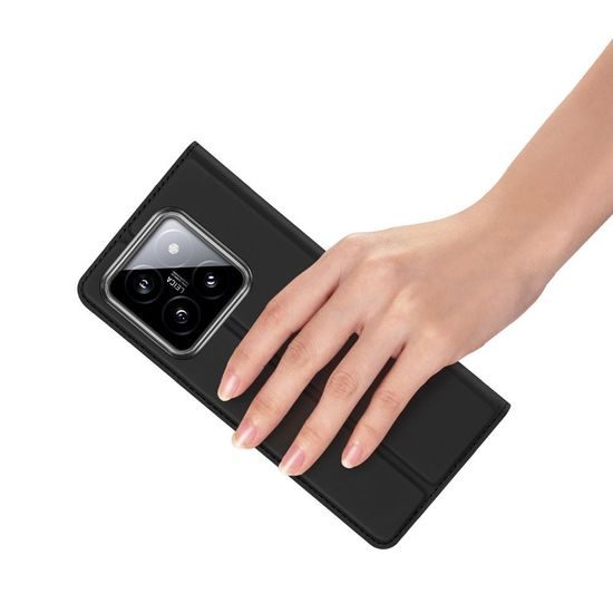 Puzdro / obal na Xiaomi 14 čierne - kniha DUX DUCIS