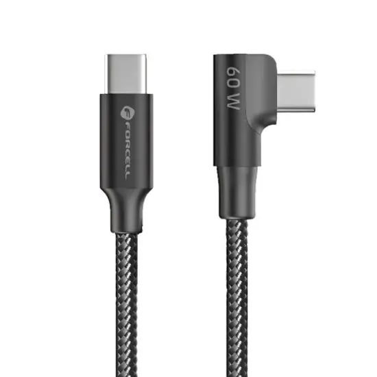 Kabel USB-C/USB-C QC4.0 PD 3A 60W 1,2m černý - Forcell F-Energy