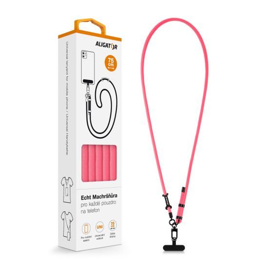 Echt Machršňůra univerzální šňůrka Aligator - neonová růžová