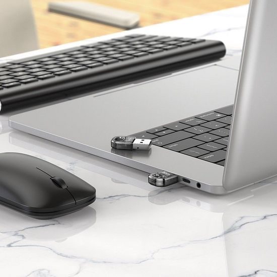 Bluetooth adaptér USB-A tmavě průhledná - HOCO UA28