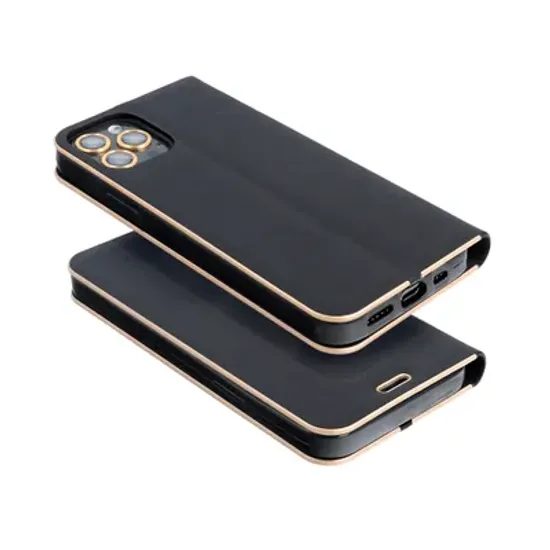 Pouzdro / obal na Samsung Galaxy S25 FE černé - knížkové LUNA Book Gold