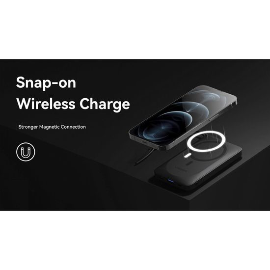 Powerbanka s možností bezdrátového nabíjení MagSafe 10000 mAh PD QC3.0 2A 20W bílá - VEGER