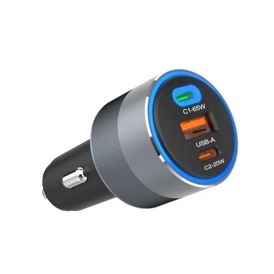 Nabíječka do auta 85W PD+QC4.0+SAM SFC2.0, 2xUSB C+USB A - FORCELL F-ENERGY