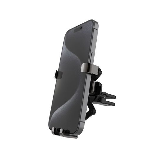 Kompaktní univerzální držák FIXED Gravity (2nd. gen) s uchycením do mřížky ventilace, space gray