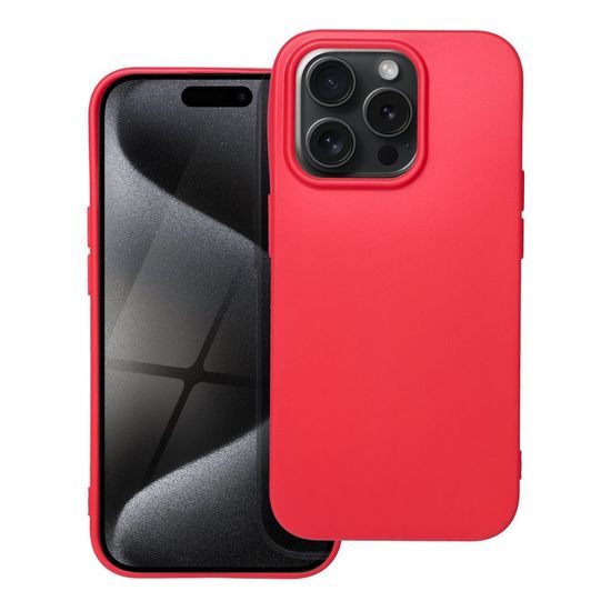 Obal / kryt na Apple iPhone 15 PRO červený - SOFT Case