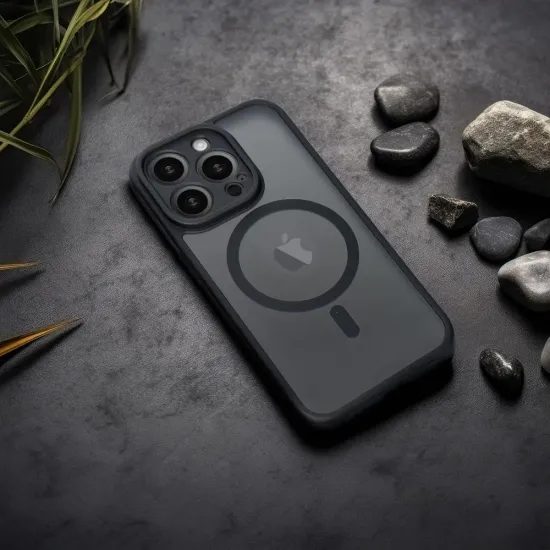 Obal / kryt na Apple iPhone 16 čierne - FULL MATTE MAG COVER