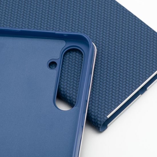 Pouzdro / obal na Samsung Galaxy A12 modré - knížkové Luna Carbon