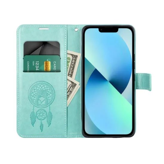 Pouzdro / obal na Samsung Galaxy S25 FE lapač snů tyrkysové - knížkové MEZZO