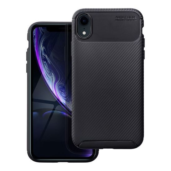 Obal / kryt na Apple iPhone XR čierne - Forcell CARBON
