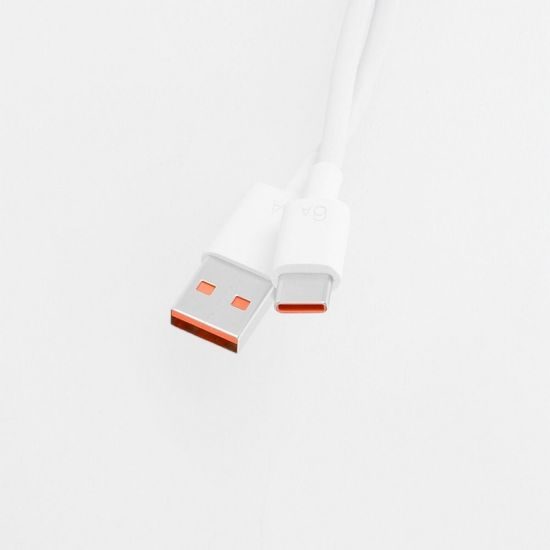 Datový a nabíjecí kabel USB C (max 66W) bílý Huawei SuperCharge