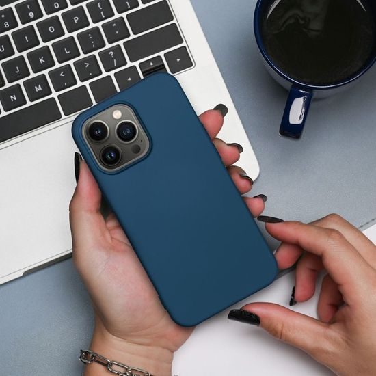 Obal / kryt na Apple iPhone 16 Pro Max modrý - SILICONE Case